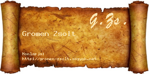 Gromen Zsolt névjegykártya